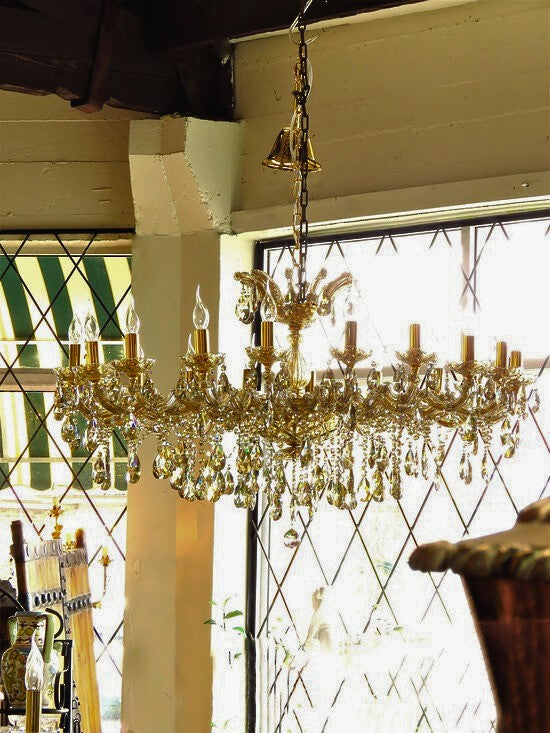 22 Arm Champagne Crystal Chandelier