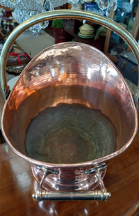 维多利亚时代的铜和黄铜煤桶