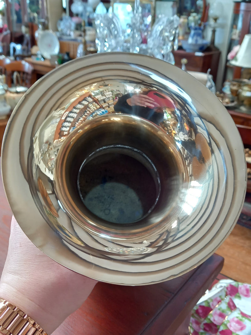 Chinese Trumpet Shaped Brass Vase