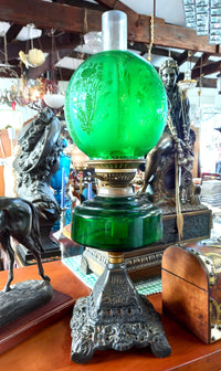 Green Kerosene Lamp
