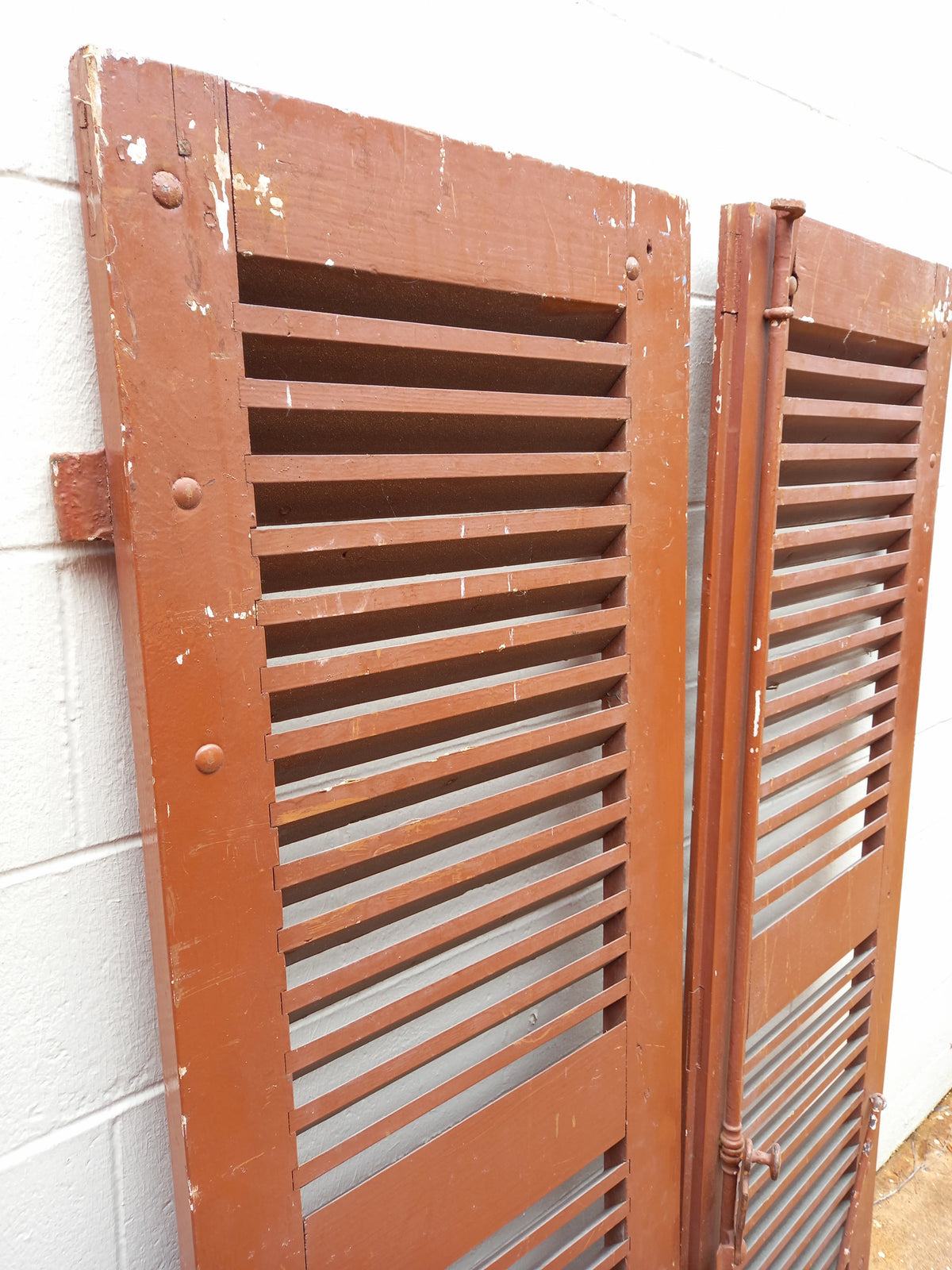 Pair of Brown French Shutters