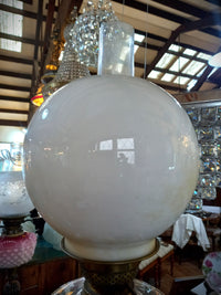 Tall Silver Plated Kerosene Lamp