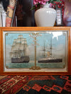 England Past & Presant Framed Lithograph