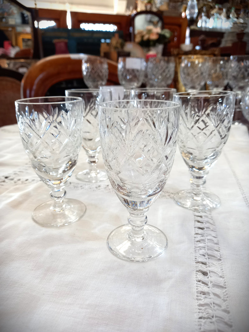 Webb Corbett Crystal Sherry Glasses