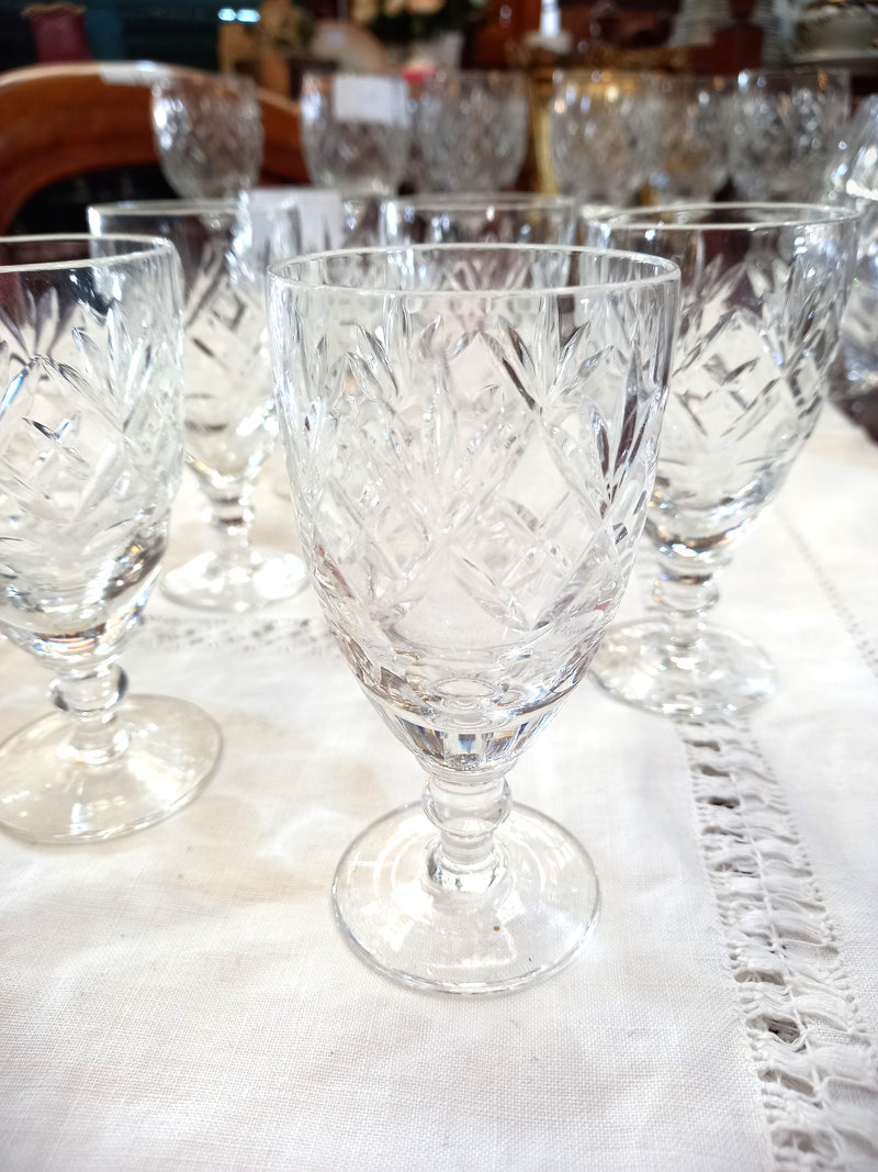 Webb Corbett Crystal Sherry Glasses