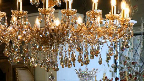 22 Arm Champagne Crystal Chandelier