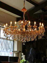 22 Arm Champagne Crystal Chandelier