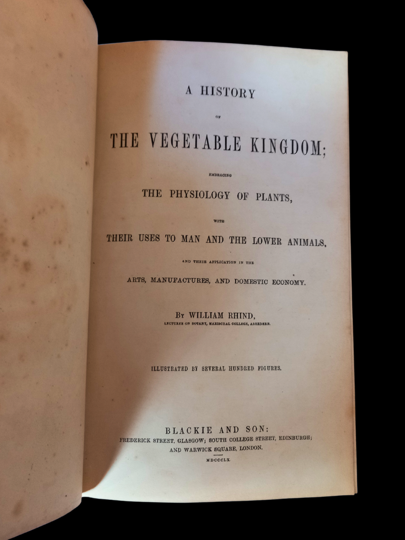 Rhind's Vegetable Kingdom 1855