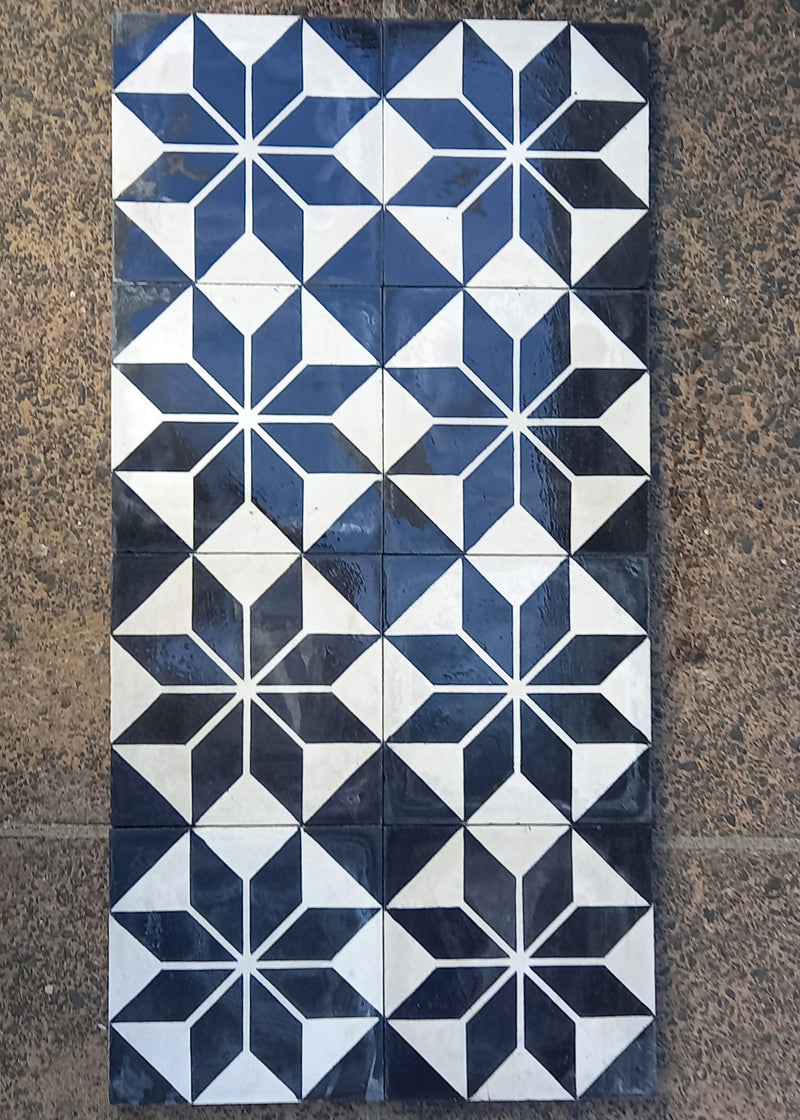 Black & White Star Tiles