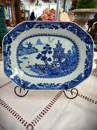 Chinese Blue & White Willow pattern Platter