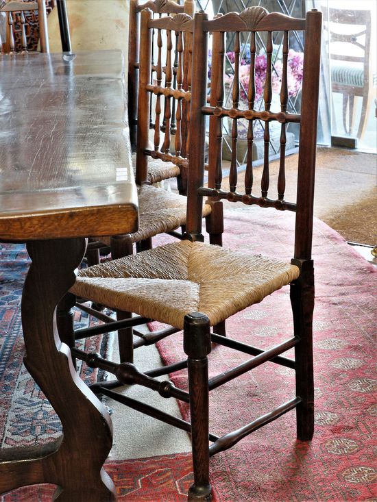 Eight Early Lancashire Dining Chairs