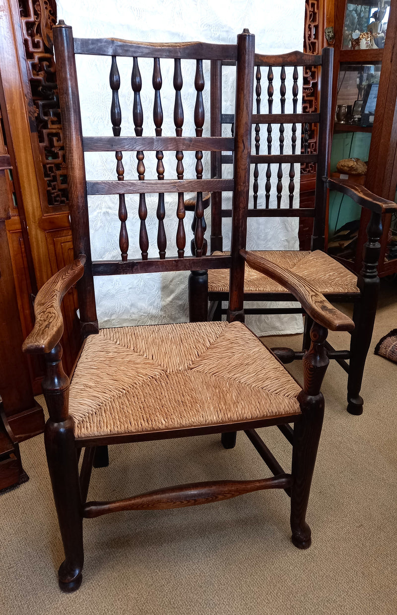 Eight Early Lancashire Dining Chairs