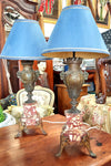 Pair French Marble Base Table Lamps