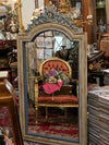 Vintage French Painted & Carved Mirror