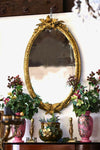 Gilded Fern Oval Mirror