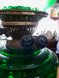 Green Kerosene Lamp