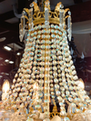 Italian Iridescent Basket Chandelier