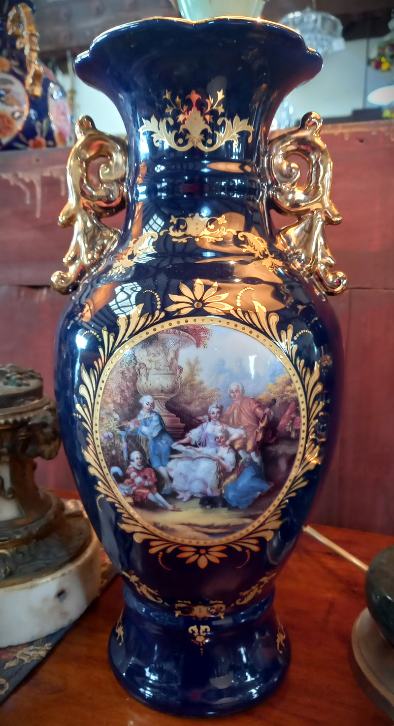 Pair Large French Limoges Vases