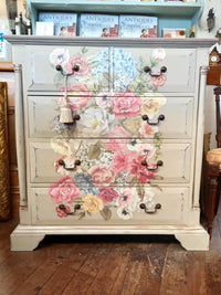 Painted Floral Chest of Drawers