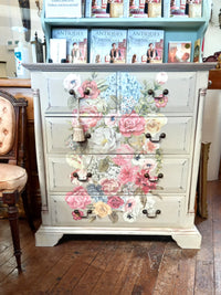 Painted Floral Chest of Drawers