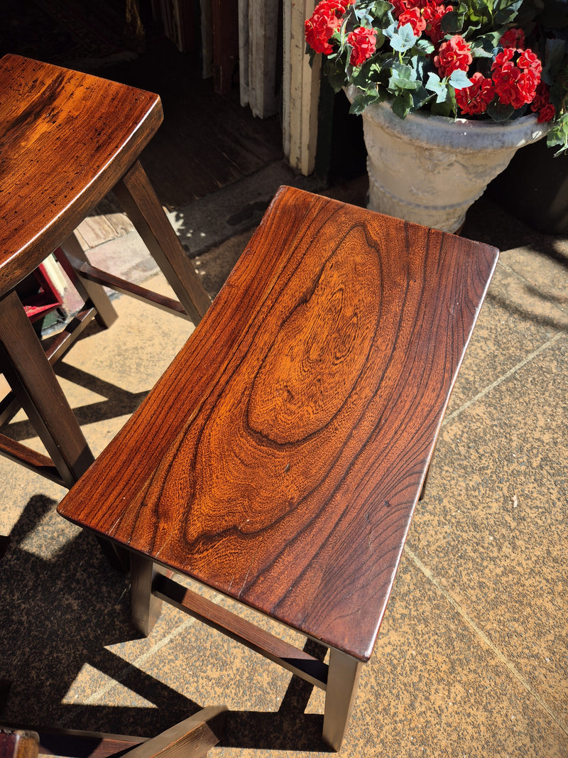 Set of Four Oak Bar Stools